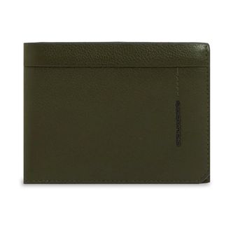 Piquadro Accessoires, Heren, Groen, ONE Size, Leer, Portemonnee met opklapbaar ID-venster