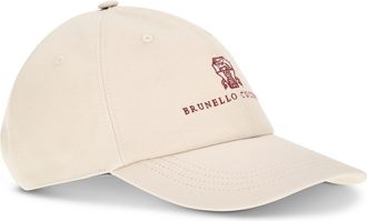 Brunello Cucinelli Mens Logoed Baseball Hat Sabbia+368 Cotton E Hairbands