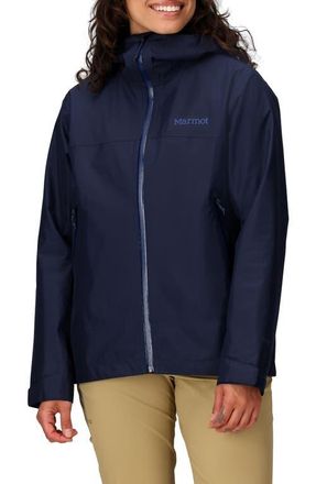 Marmot Minimalist Pertex Waterproof Hooded Jacket in Arctic Navy at Nordstrom, Size X-Small