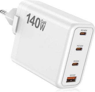 OEM Cargador Cargador R&aacute;pido Gan 4 Puertos 140 Cargador Cargador R&aacute;pido Pd Multi, Power Supply Iphone 17 Max/17/16 Series, Macbook S25 Ultra/s24, 9