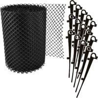 OEM Protector De Canalones De Polipropileno Negro / 6 M X 0,16 M + Fijaciones. Proteja Sus Canalones De La Ca&iacute;da De Hojas - Crezuo