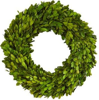 Nearly Natural 14-in Preserved Boxwood Wreath in Green at Nordstrom