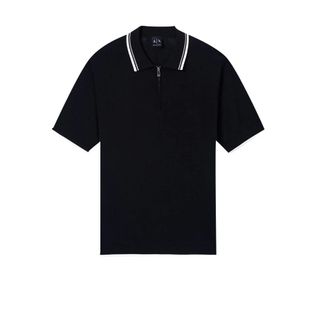 A|X Armani Exchange Knit Polo - Heren - Polos - Zwart - XL - Katoen - Tops