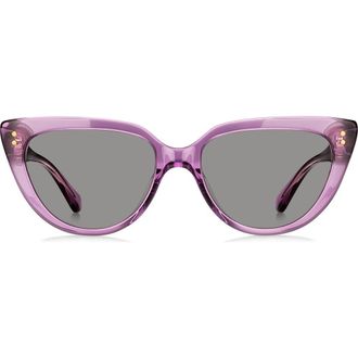 Kate Spade New York Alijah 53mm Cat Eye Sunglasses in Violet/Grey at Nordstrom Rack