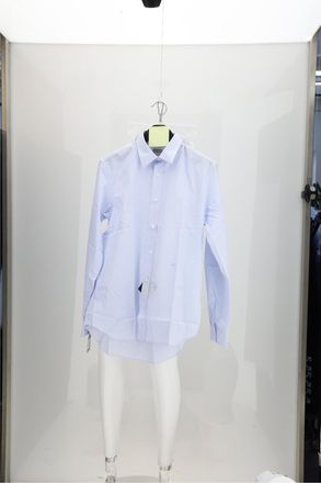 Dior Mens Shirt Look 41 Blue-White Cotton Blue/white