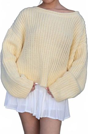 Le Lis Blanc Deux Kastor Ribbed Sweater In Yellow