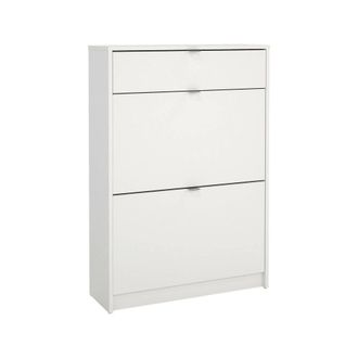 Dmora Dmora - Zapatero Theophile, Zapatero, Armario De Entrada Multiusos, Zapatero, 70x24 H101 Cm, Blanco