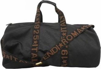 Fendi Vintage, unisex, Zwart, ONE Size, Nylon, Pre-owned Weekendtas