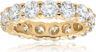 Pompeii3 5Ct Diamond Eternity Ring Lab Grown 14k Yellow Gold