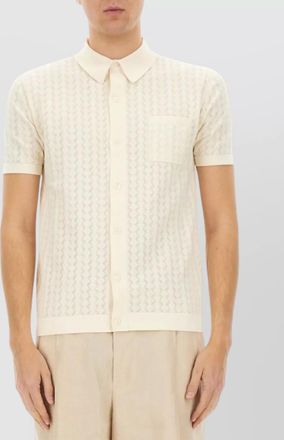 Dolce & Gabbana cotton perforated knit shirt