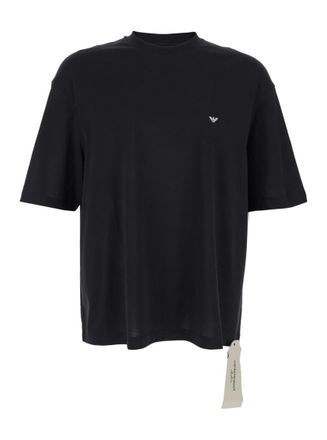 Emporio Armani Black Relaxed Logo T-Shirt