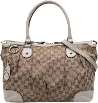 Gucci Pre-owned Handbags, female, Brown, Size: ONE SIZE Pre-owned Satchel