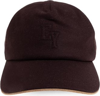 Eleventy Wool Baseball Cap - Heren - Petten - Bruin - ONE Size - Katoen - Accessoires