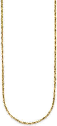 Diamond2Deal 18k Yellow Gold Polished 2.0mm Solid Cable Chain Necklace