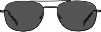 HUGO BOSS Occhiali da sole con montatura stile pilota - Nero