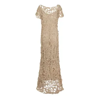 Cortana Embull Long Evening Dress - female - Cortana - Gowns - Beige - 2XS - Dresses