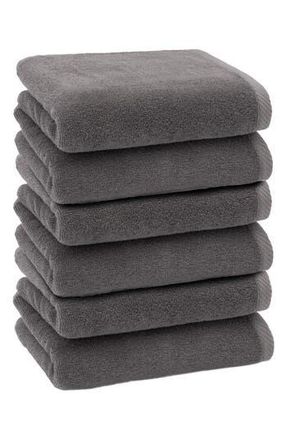 Linum Home Textiles 6-Pack Ediree Cotton Hand Towel Set in Charcoal at Nordstrom Rack