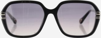Chloé Black Rectangle Frame Sunglasses