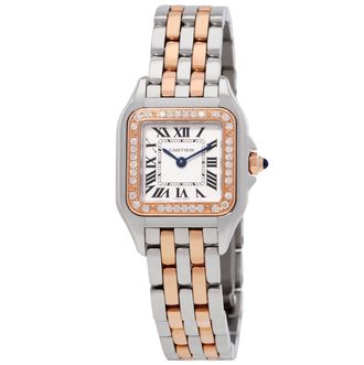 Cartier Panthere De Cartier Quartz Diamond Silver Dial Ladies Watch W3PN0014