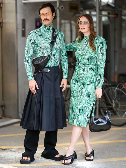 Nelson Tiberghien und Isabelle Chaput, die @young_emperors auf der Copenhagen Fashion Week.