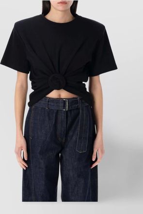 Magda Butrym ribbed knotted jersey t-shirt