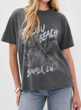 Anine Bing Cade Surfer Tee In Washed Black