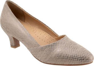Trotters Kylie Kitten Heel Pump in Champagne Snake at Nordstrom, Size 10.5