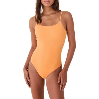 Andie Swim Jetties Criscross One-Piece Swimsuit in Jasper at Nordstrom, Size X-Large