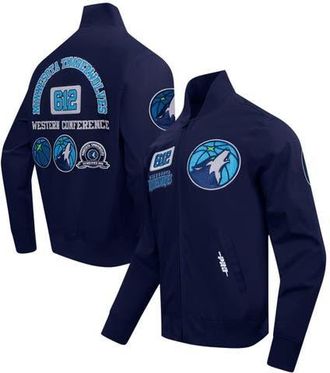 Pro Standard Mens Pro Standard Navy Minnesota Timberwolves Area Code Twill Full-Zip Jacket at Nordstrom, Size Xx-Large