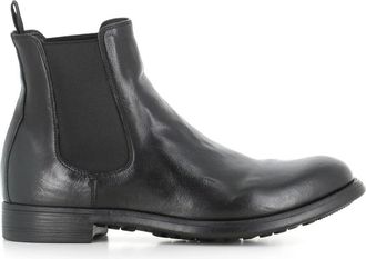 Officine Creative Schoenen Zwart - Heren - Chelseaboots - Zwart - 41 1/2 EU - Leer - Schoenen