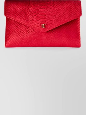 Elisabetta Franchi velvet crocodile-effect shoulder bag