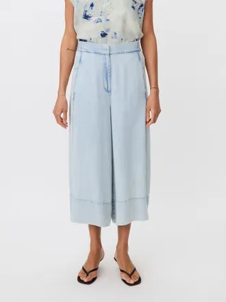 Masai Maportia Denim Wide-Leg Culotte Trouser in Light Denim at Nordstrom, Size Xx-Large