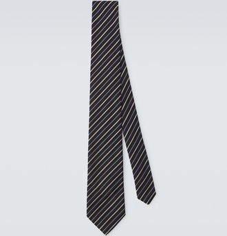 Charvet Striped silk jacquard tie