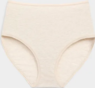 Miiyu Womens Elastic edging high-waist classic Hipster Panties 100% organic cotton