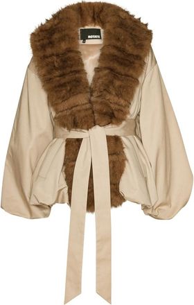 Rotate Faux-fur Collar Jacket