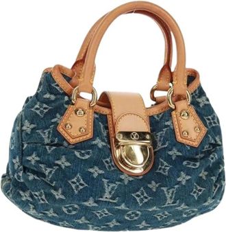 Louis Vuitton Pre-owned Vintage Canvas Handtas - Dames - Vintage Handtas - Blauw - ONE Size - Vintage