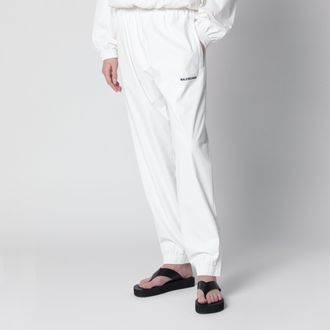 Balenciaga Logo jogging pants in white polyester