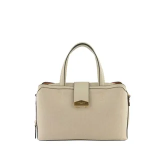 Pourchet Dames, Tassen, Beige, Maat: ONE Size Linnen