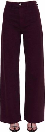 Pistola Denim Penny High Rise Wide Leg Pants In Claret