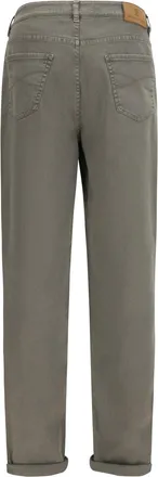 Brunello Cucinelli Mens Jeans With Turn-Up Hem Army Washed Cotton Trousers