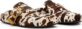 AllSaints Staffa Genuine Calf Hair Mule in Cow Print at Nordstrom, Size 10.5Us