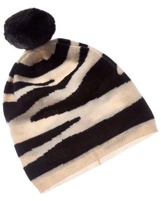 Brodie Zebra Pom Pom Cashmere Hat