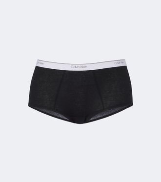 Calvin Klein Tha&iuml;s ribbed-knit cotton-blend briefs