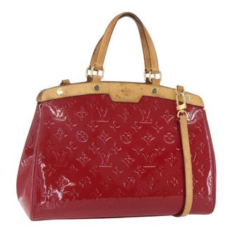 Louis Vuitton Brea Handbag Monogram Vernis Red Patent_Leather Handbag (Pre-Owned)