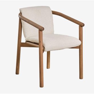 Sklum Sklum - Pack De 4 Sillas De Comedor Con Reposabrazos En Madera De Acacia Elmina