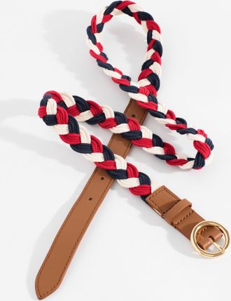 Talbots Braided Belt - Red - Medium Talbots
