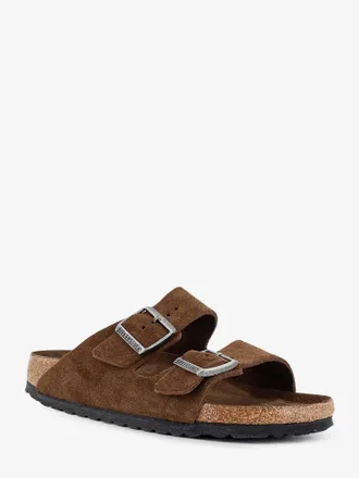 Birkenstock Unisex Sandals Arizona Suede Brown Suede-Rubber Suede/rubber