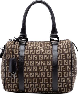 Fendi Pre-owned Fendi Zucchino Canvas Forever Boston Bag Ladies JF5HKN50PZ7F66G1
