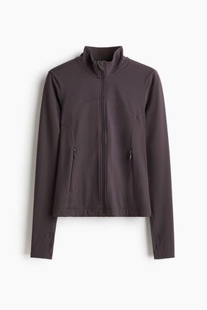 H&M Zip-through Sports Jacket With Softmove in Truffle Gray at Nordstrom, Size Xx-Large