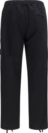Stone Island Cotton Garment-Dyed Cargo Pants - Black